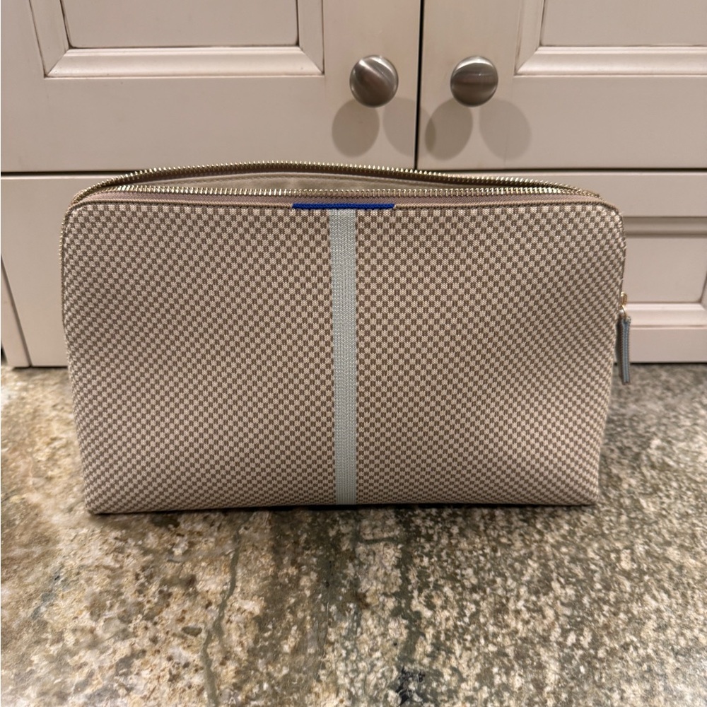Rothy's Beige and Blue Pouch